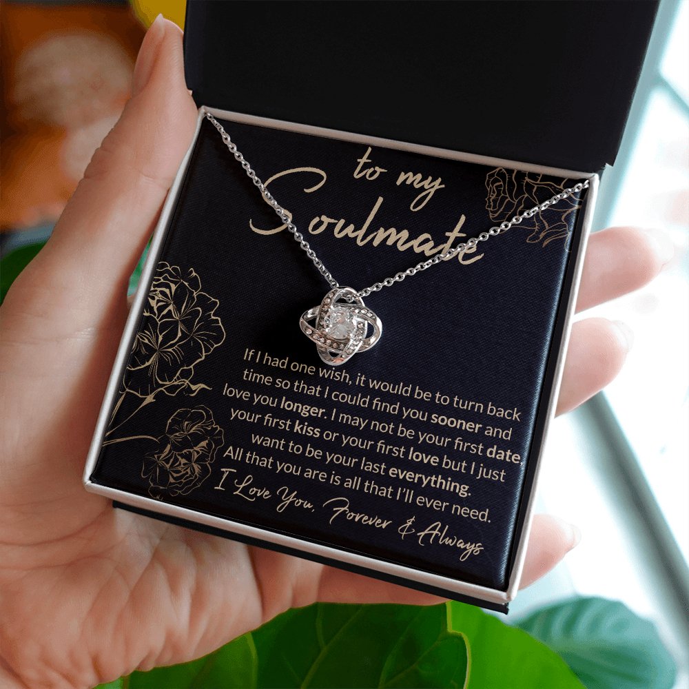 To My Soulmate - One Wish - Love Knot Necklace - Celeste Jewel