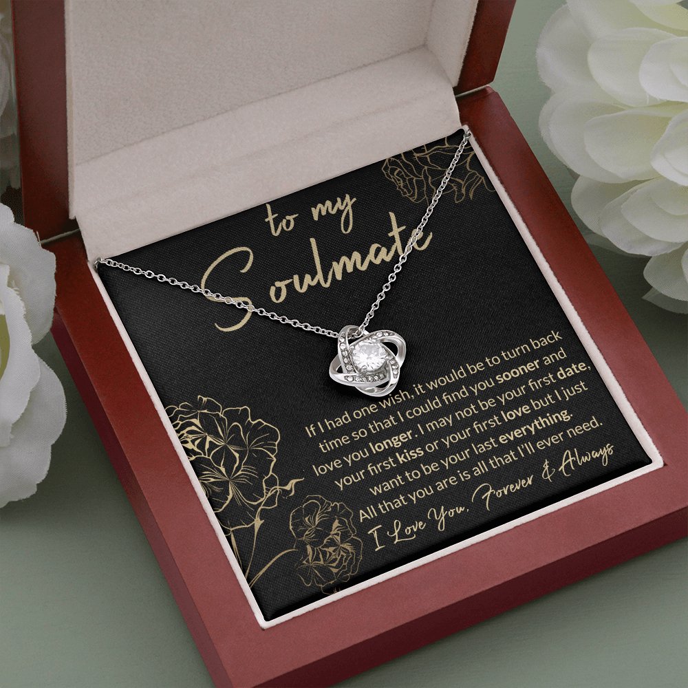 To My Soulmate - One Wish - Love Knot Necklace - Celeste Jewel