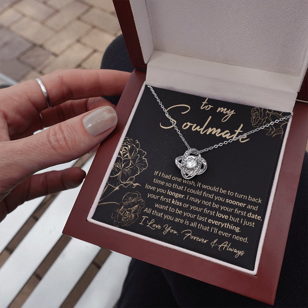 To My Soulmate - One Wish - Love Knot Necklace - Celeste Jewel