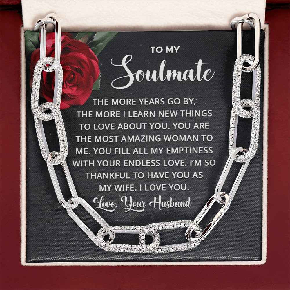 To My Soulmate - The More Years Go By - Forever Linked Necklace - Celeste Jewel