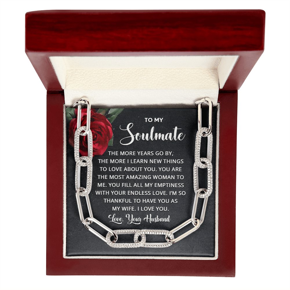 To My Soulmate - The More Years Go By - Forever Linked Necklace - Celeste Jewel
