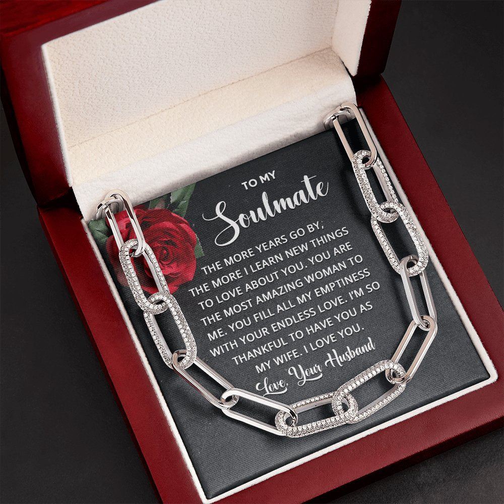 To My Soulmate - The More Years Go By - Forever Linked Necklace - Celeste Jewel