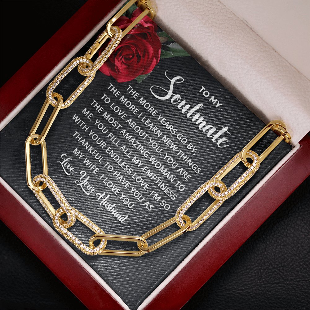 To My Soulmate - The More Years Go By - Forever Linked Necklace - Celeste Jewel