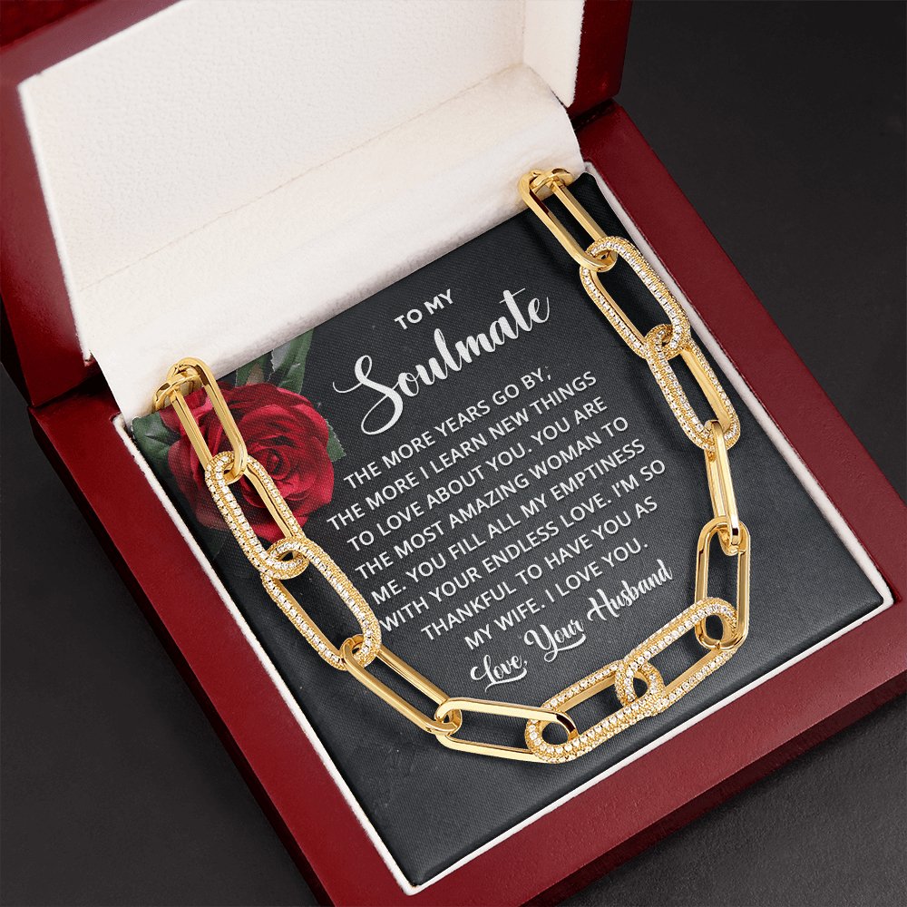 To My Soulmate - The More Years Go By - Forever Linked Necklace - Celeste Jewel