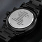To My Stepson - When The Road Gets Tough - Black Chronograph Watch - Celeste Jewel
