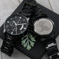 To My Stepson - When The Road Gets Tough - Black Chronograph Watch - Celeste Jewel