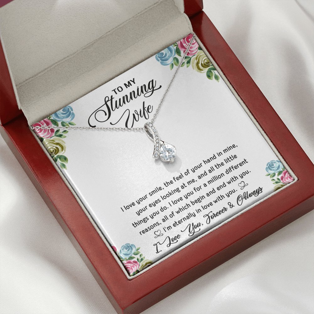 To My Stunning Wife - Sparkling Radiance Necklace - Celeste Jewel