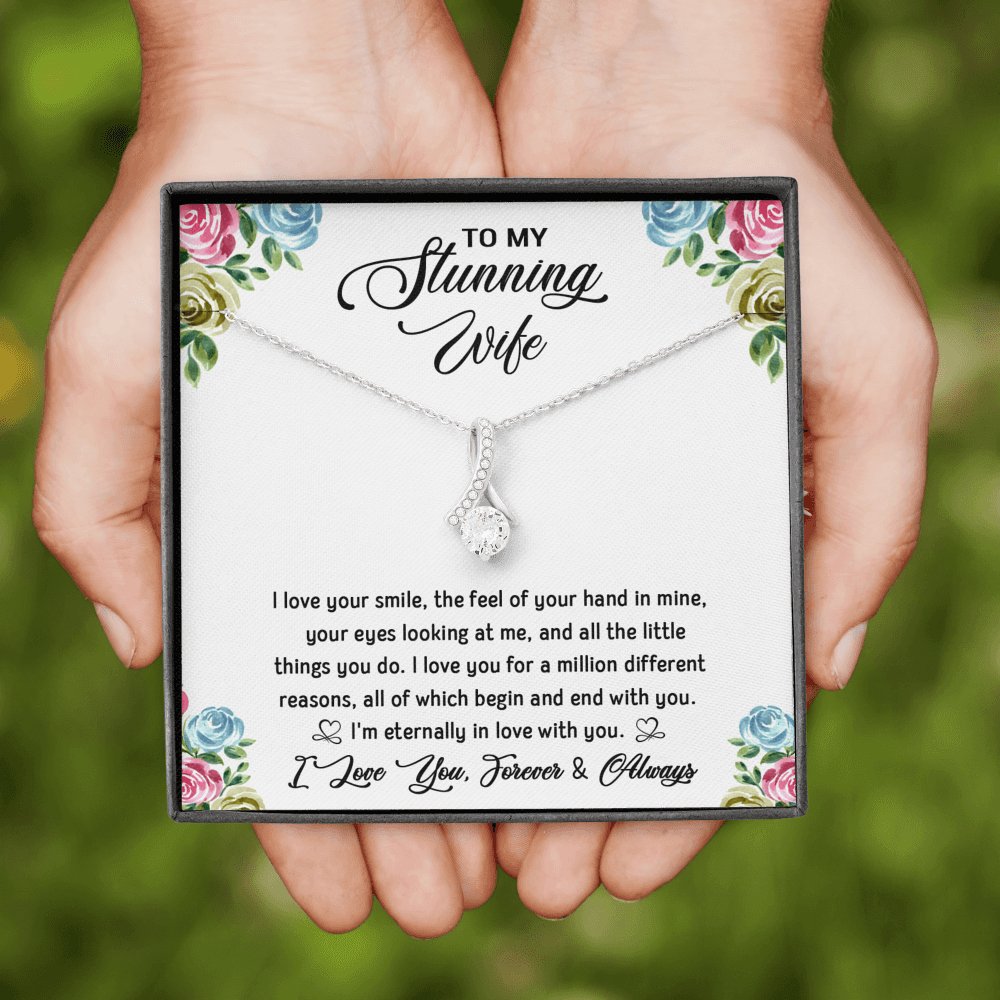 To My Stunning Wife - Sparkling Radiance Necklace - Celeste Jewel
