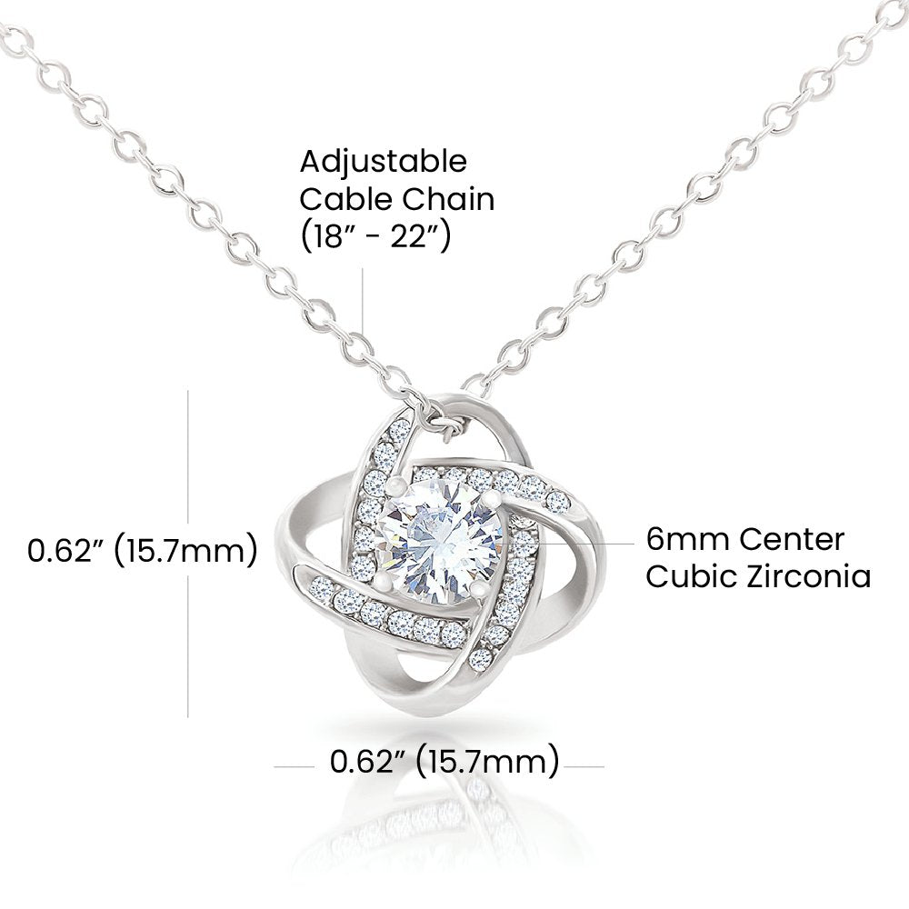To My Swolemate - Squat Without You - Love Knot Necklace - Celeste Jewel