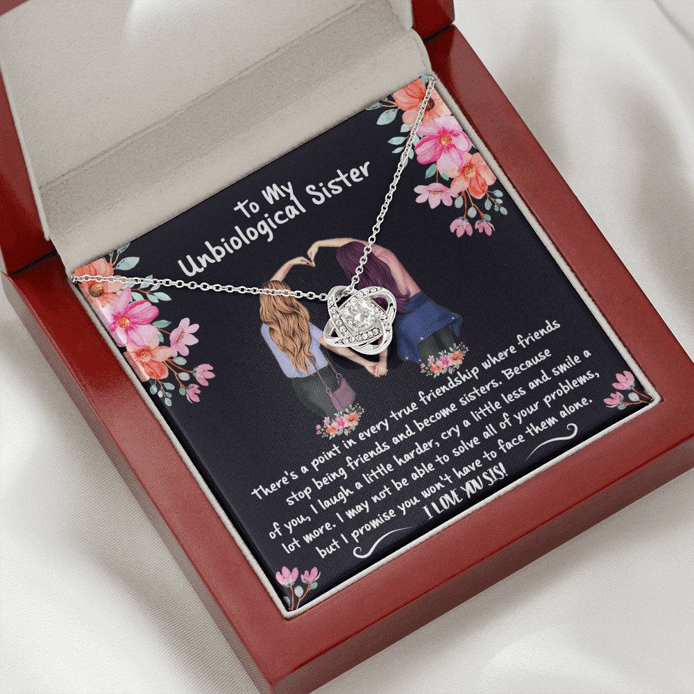 To My Unbiological Sister - Become Sisters - Love Knot Necklace - Celeste Jewel