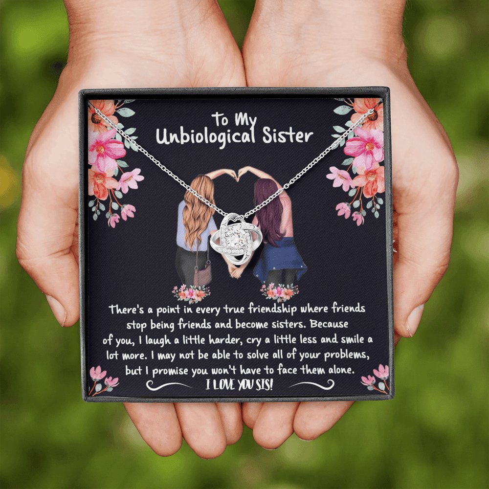 To My Unbiological Sister - Become Sisters - Love Knot Necklace - Celeste Jewel