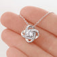 To My Unbiological Sister - Become Sisters - Love Knot Necklace - Celeste Jewel