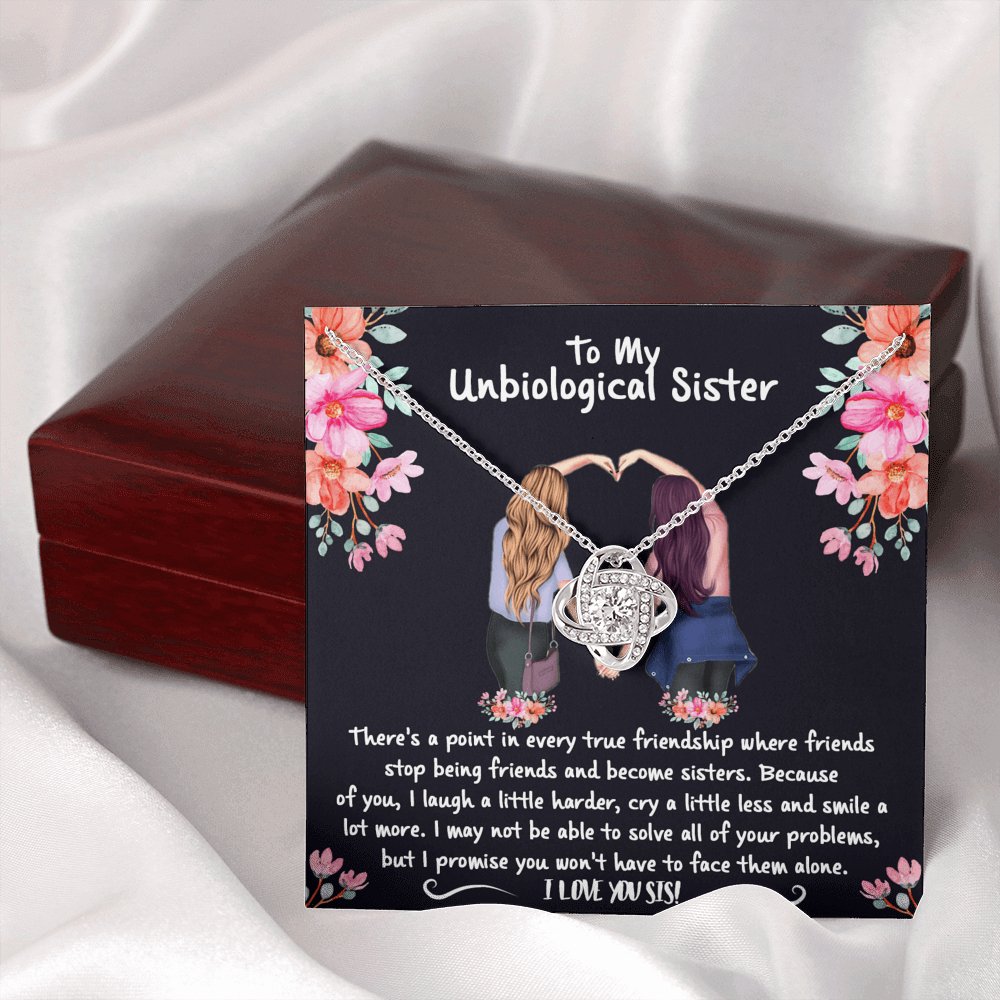 To My Unbiological Sister - Become Sisters - Love Knot Necklace - Celeste Jewel
