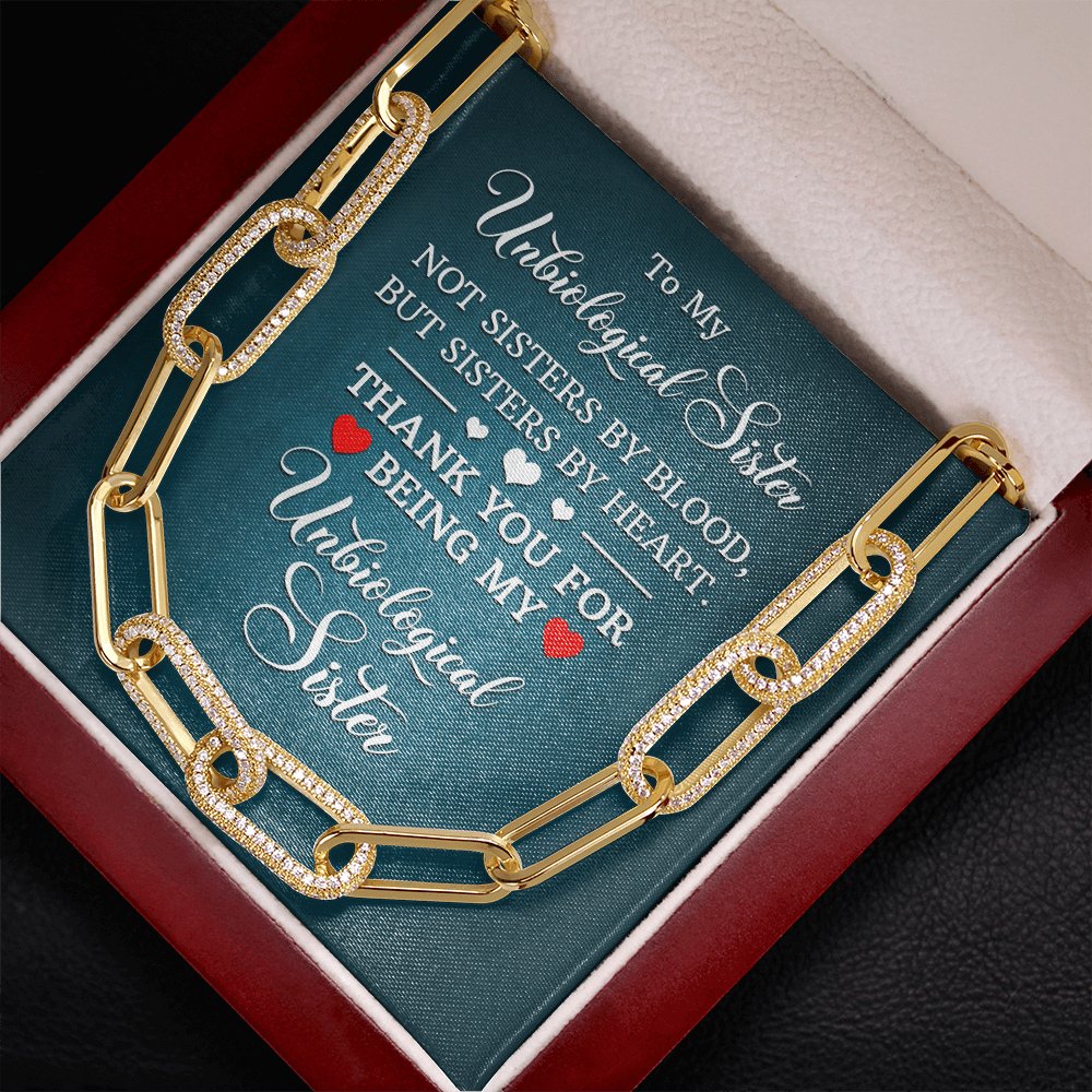 To My Unbiological Sister - Sisters By Heart - Forever Linked Necklace - Celeste Jewel
