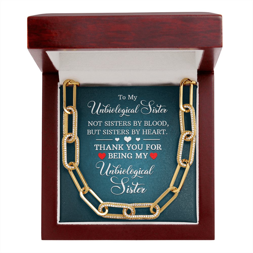 To My Unbiological Sister - Sisters By Heart - Forever Linked Necklace - Celeste Jewel