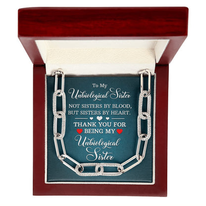 To My Unbiological Sister - Sisters By Heart - Forever Linked Necklace - Celeste Jewel