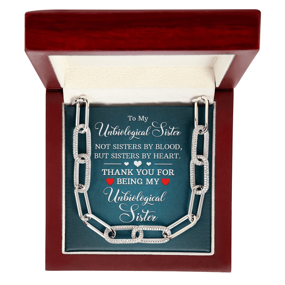 To My Unbiological Sister - Sisters By Heart - Forever Linked Necklace - Celeste Jewel