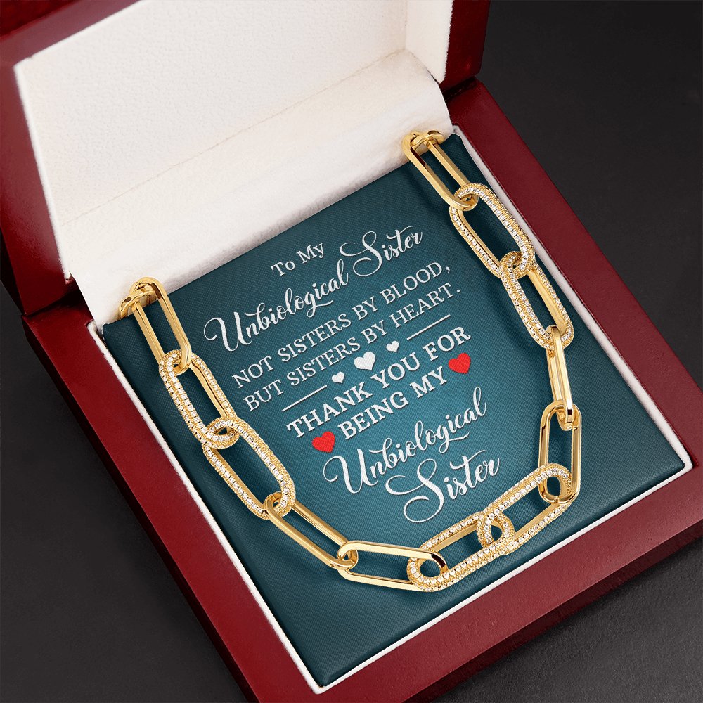 To My Unbiological Sister - Sisters By Heart - Forever Linked Necklace - Celeste Jewel