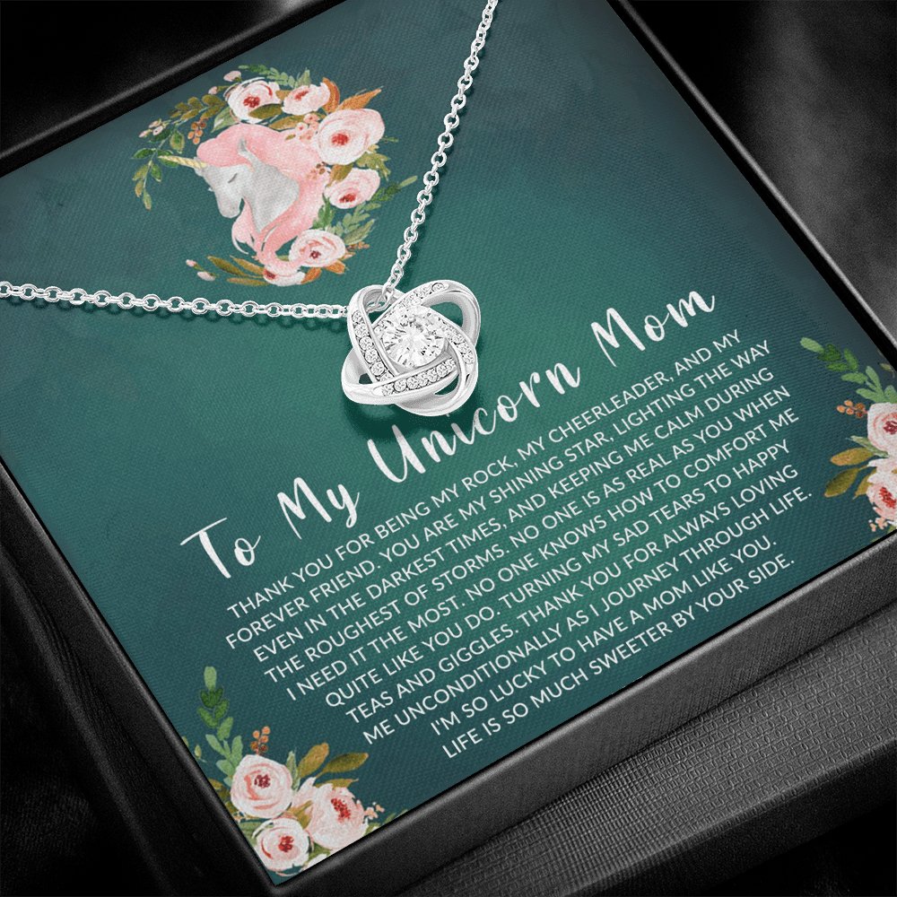 To My Unicorn Mom - Love Knot Necklace - Celeste Jewel