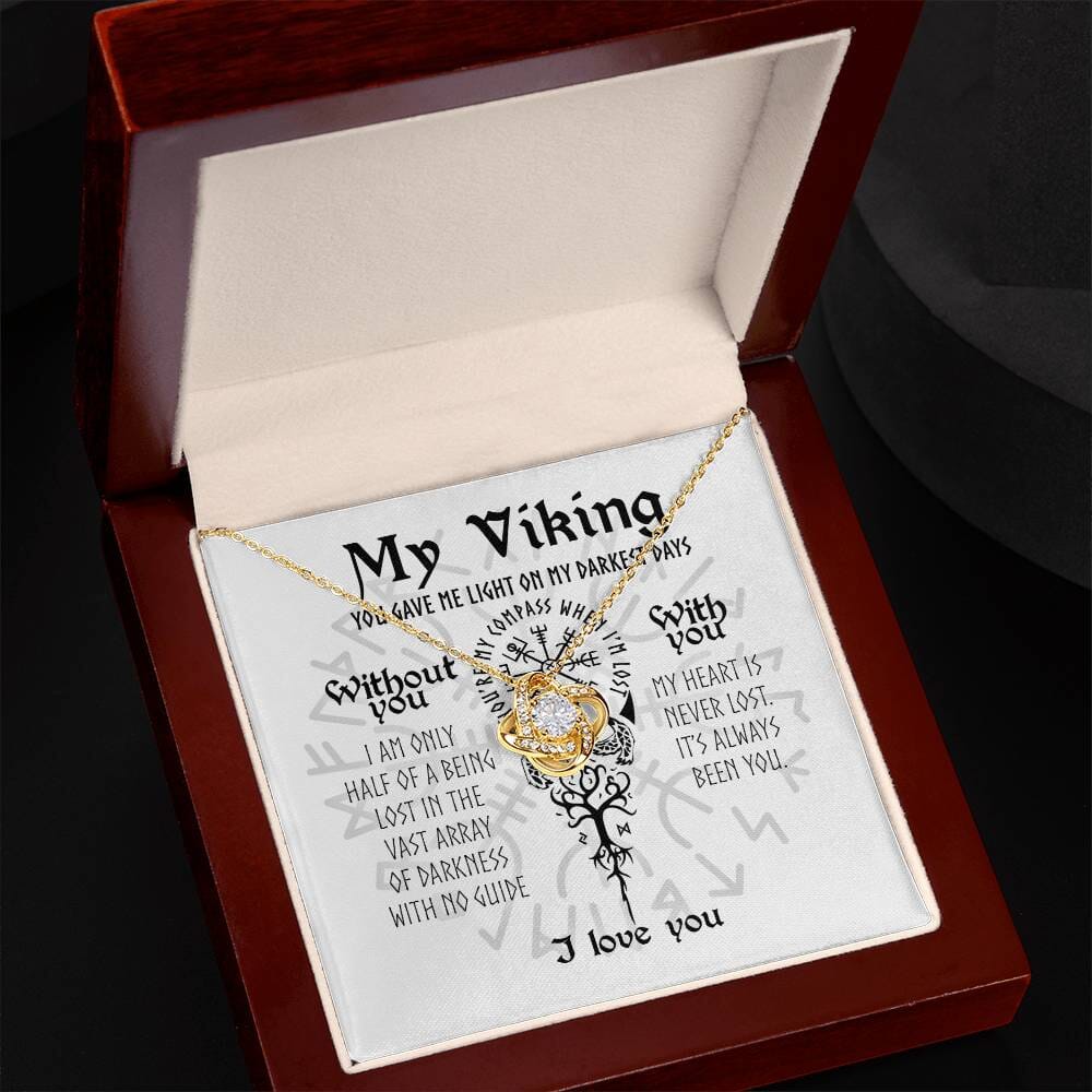 To My Viking - You're My Compass - Love Knot Necklace - Celeste Jewel