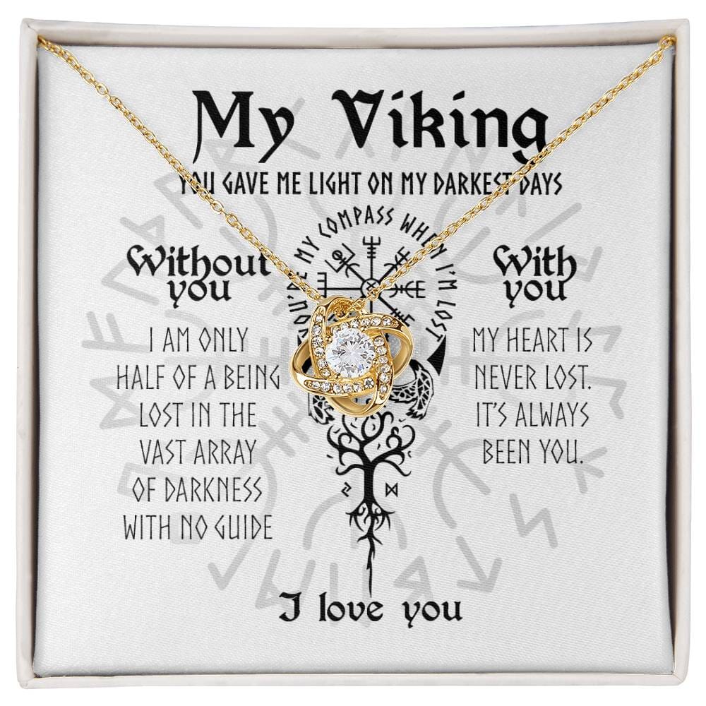 To My Viking - You're My Compass - Love Knot Necklace - Celeste Jewel