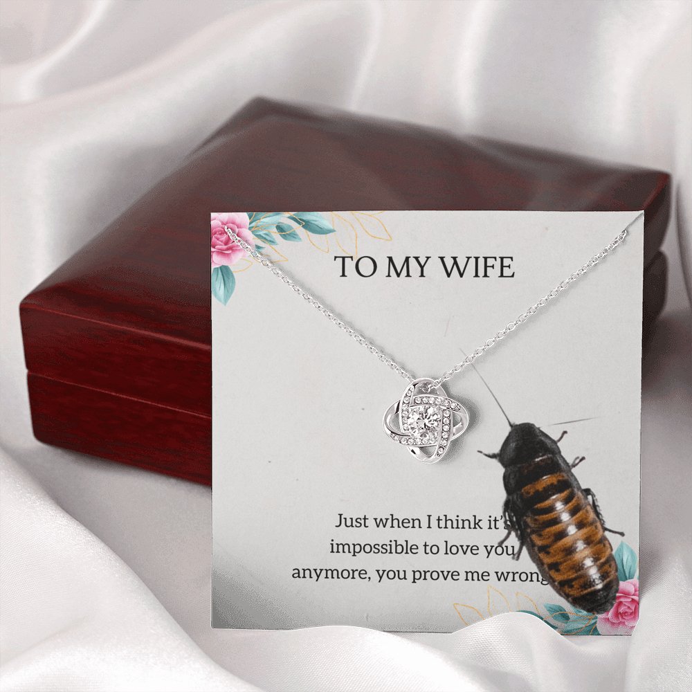 To My Wife - Cockroach - Love Knot Necklace - Celeste Jewel