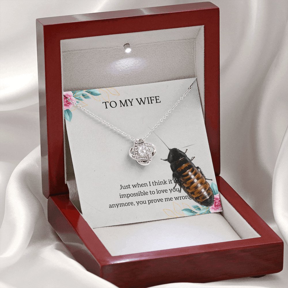 To My Wife - Cockroach - Love Knot Necklace - Celeste Jewel