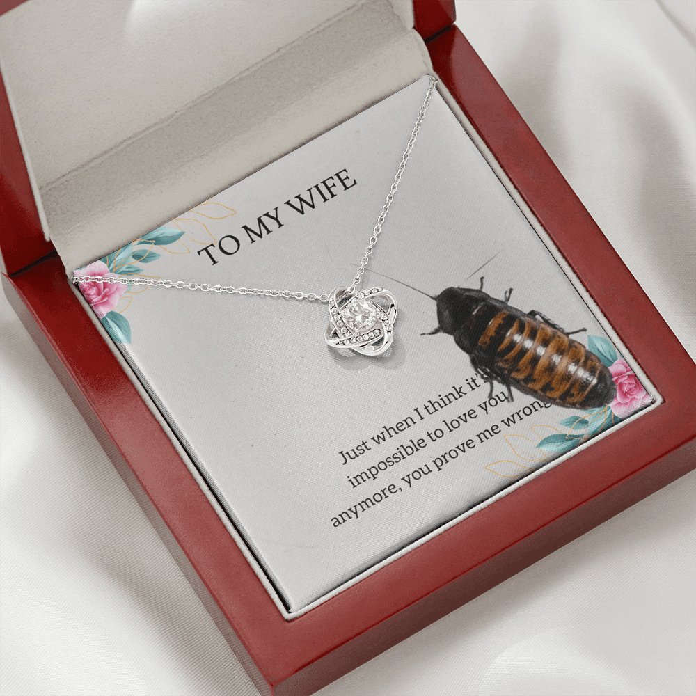To My Wife - Cockroach - Love Knot Necklace - Celeste Jewel