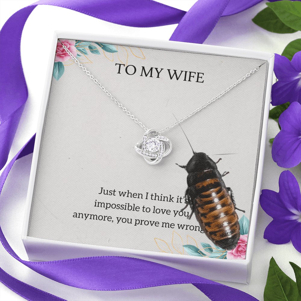 To My Wife - Cockroach - Love Knot Necklace - Celeste Jewel