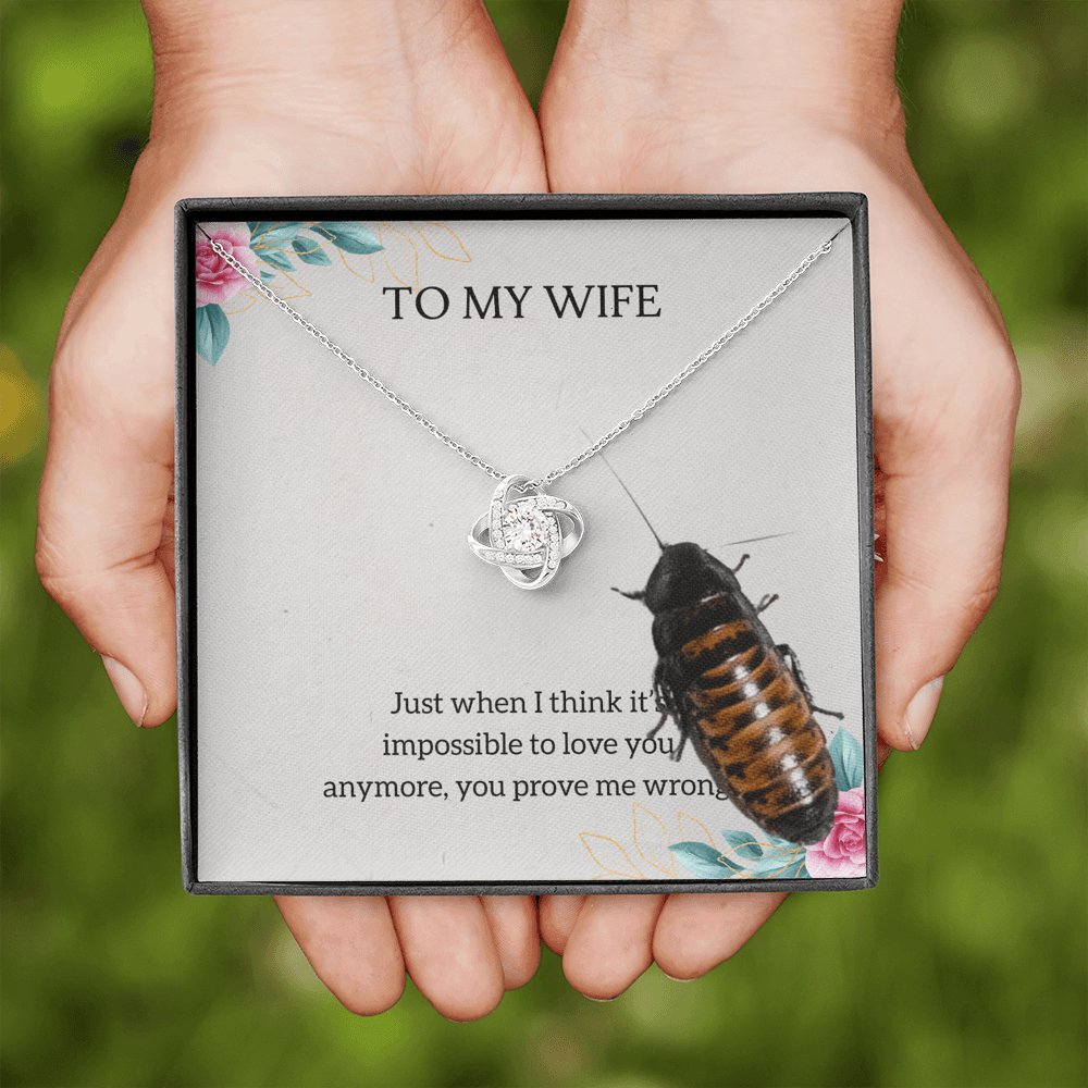 To My Wife - Cockroach - Love Knot Necklace - Celeste Jewel