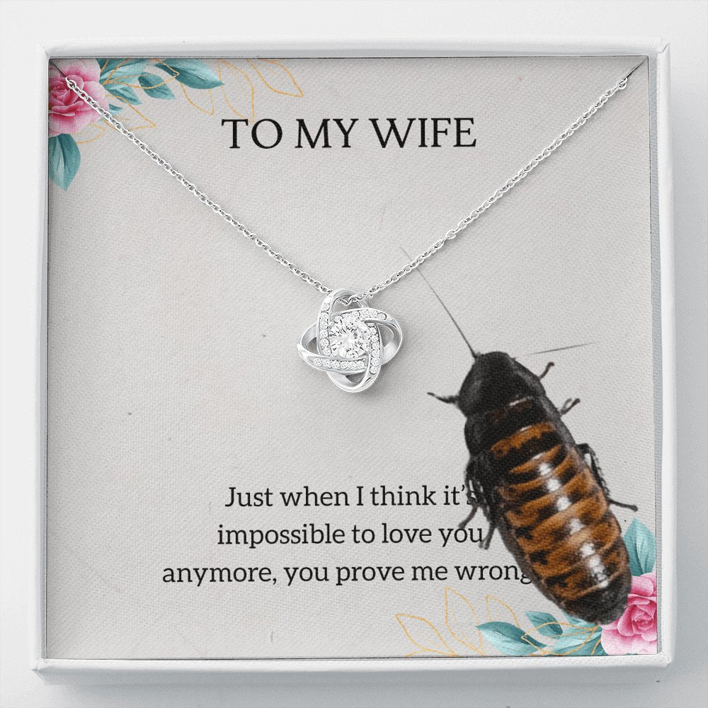 To My Wife - Cockroach - Love Knot Necklace - Celeste Jewel