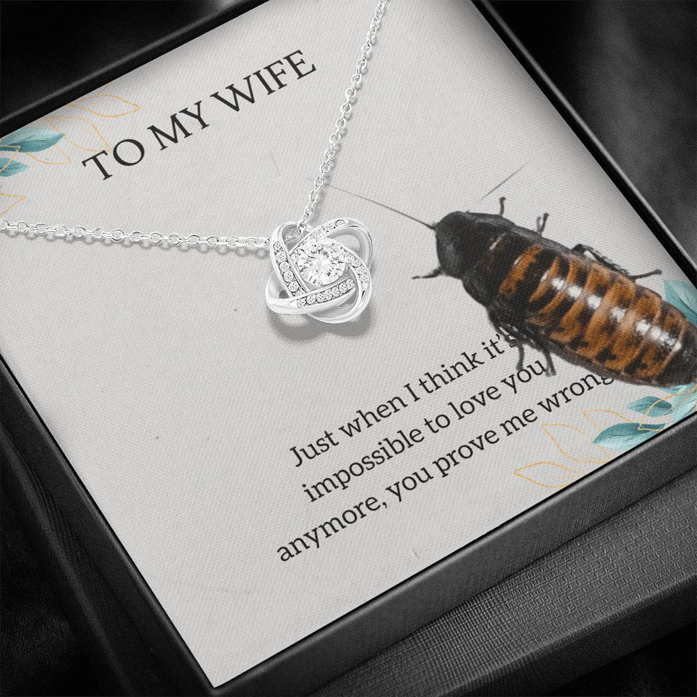 To My Wife - Cockroach - Love Knot Necklace - Celeste Jewel
