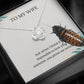 To My Wife - Cockroach - Love Knot Necklace - Celeste Jewel
