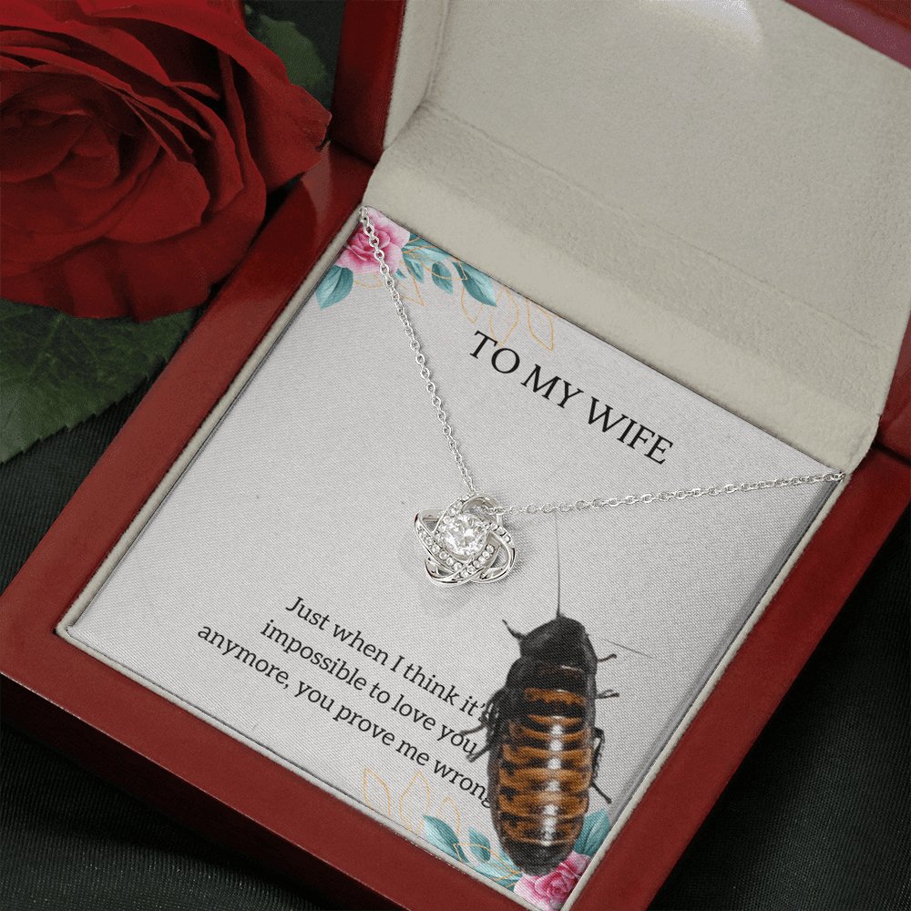 To My Wife - Cockroach - Love Knot Necklace - Celeste Jewel