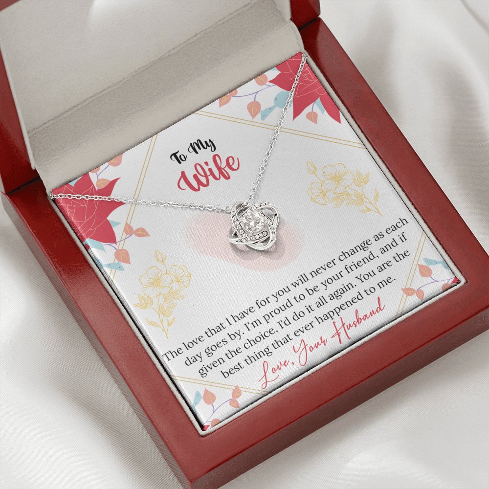 To My Wife - Do It All Again - Love Knot Necklace - Celeste Jewel