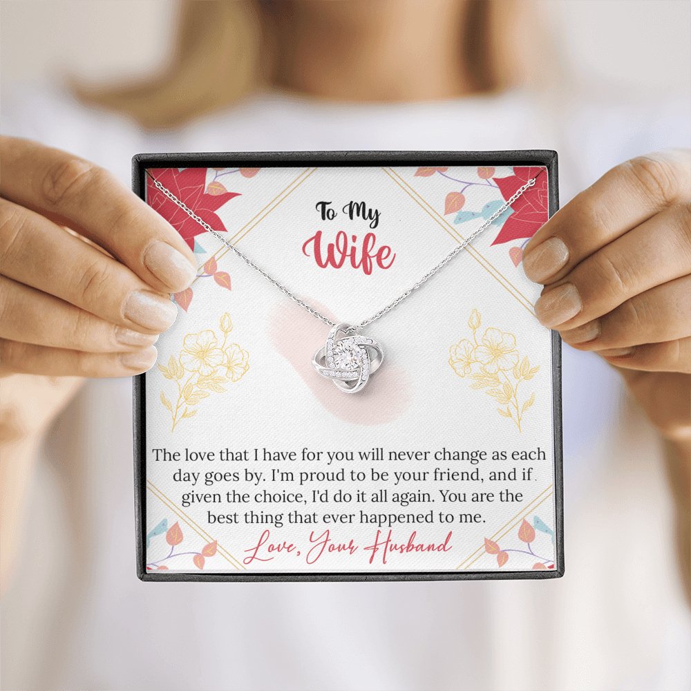 To My Wife - Do It All Again - Love Knot Necklace - Celeste Jewel