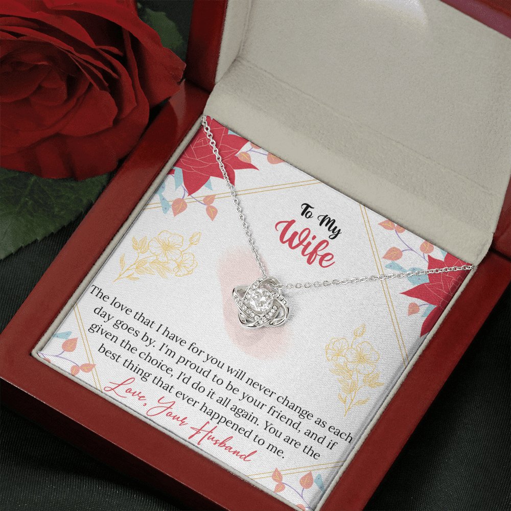 To My Wife - Do It All Again - Love Knot Necklace - Celeste Jewel