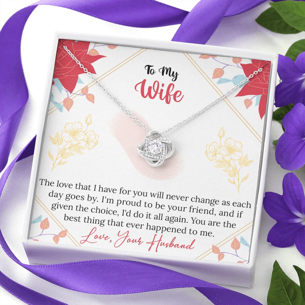 To My Wife - Do It All Again - Love Knot Necklace - Celeste Jewel