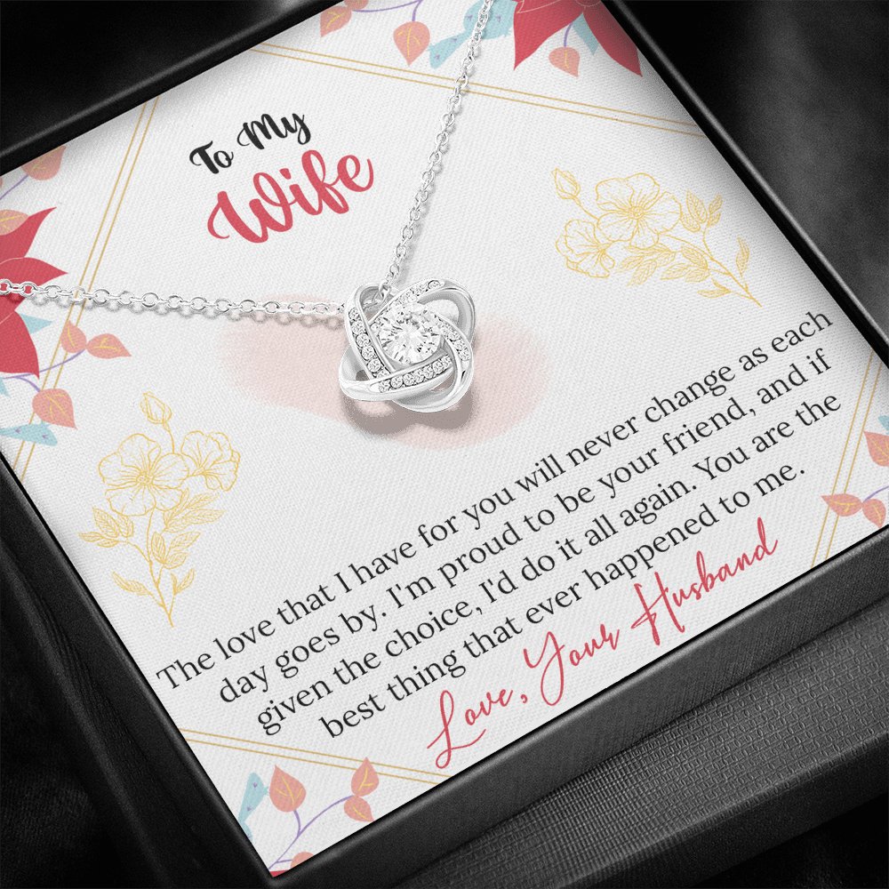 To My Wife - Do It All Again - Love Knot Necklace - Celeste Jewel