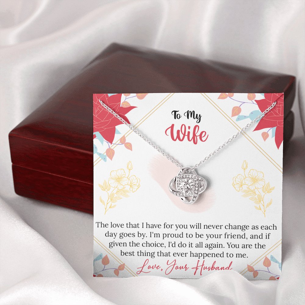 To My Wife - Do It All Again - Love Knot Necklace - Celeste Jewel