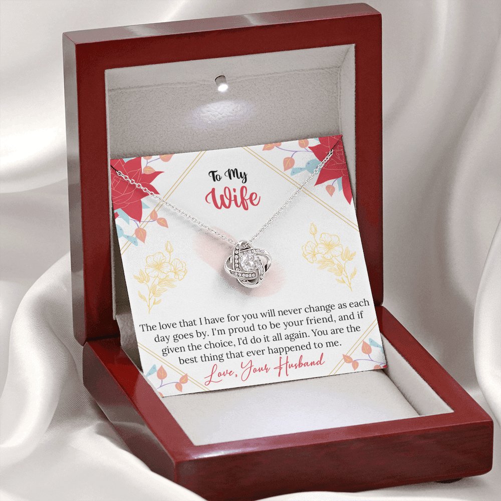 To My Wife - Do It All Again - Love Knot Necklace - Celeste Jewel
