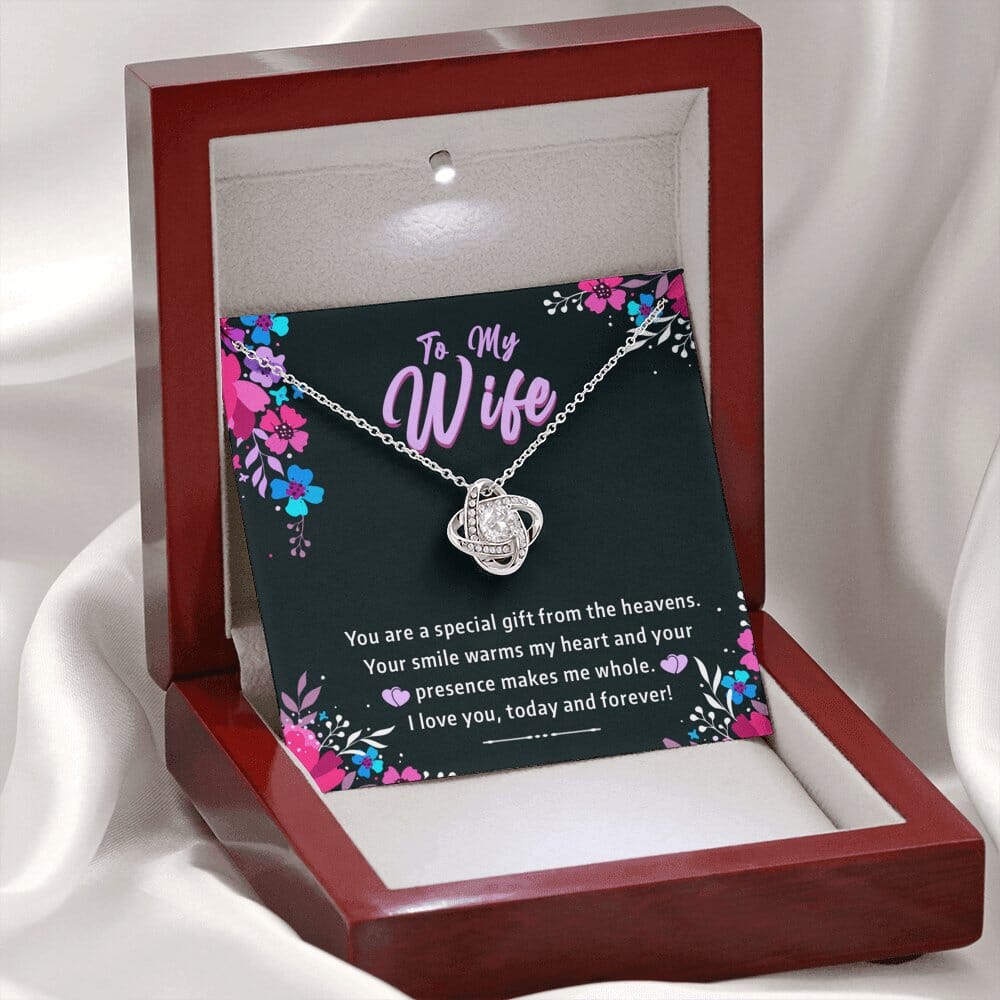 To My Wife - Gift From The Heavens - Love Knot Necklace - Celeste Jewel