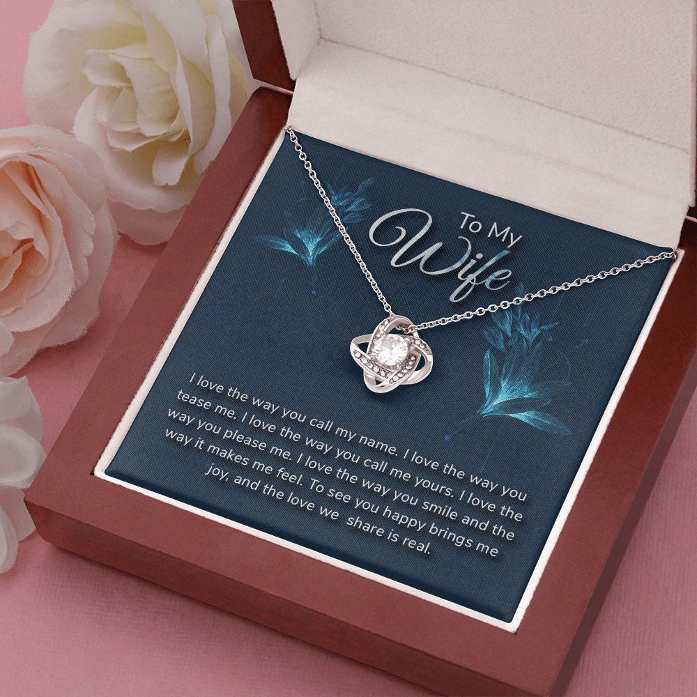 To My Wife - I Love The Way - Love Knot Necklace - Celeste Jewel