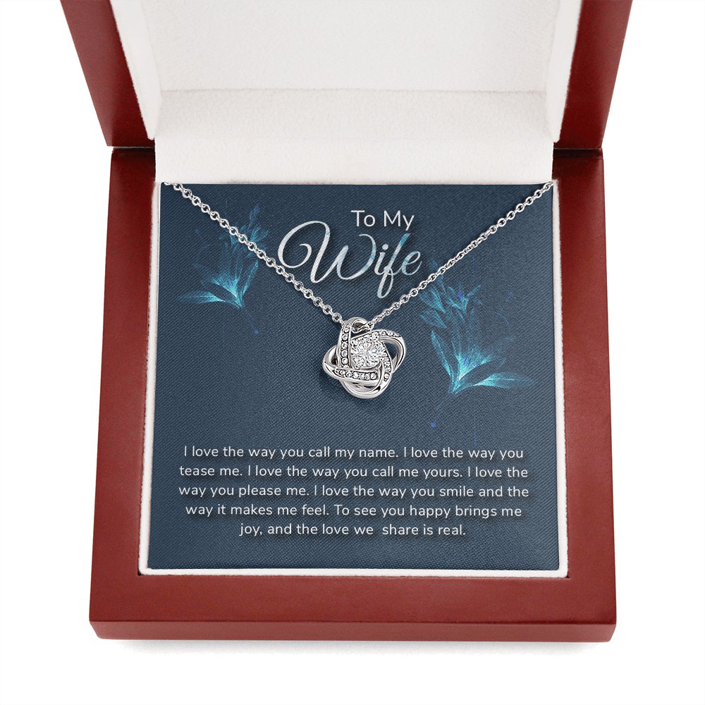 To My Wife - I Love The Way - Love Knot Necklace - Celeste Jewel