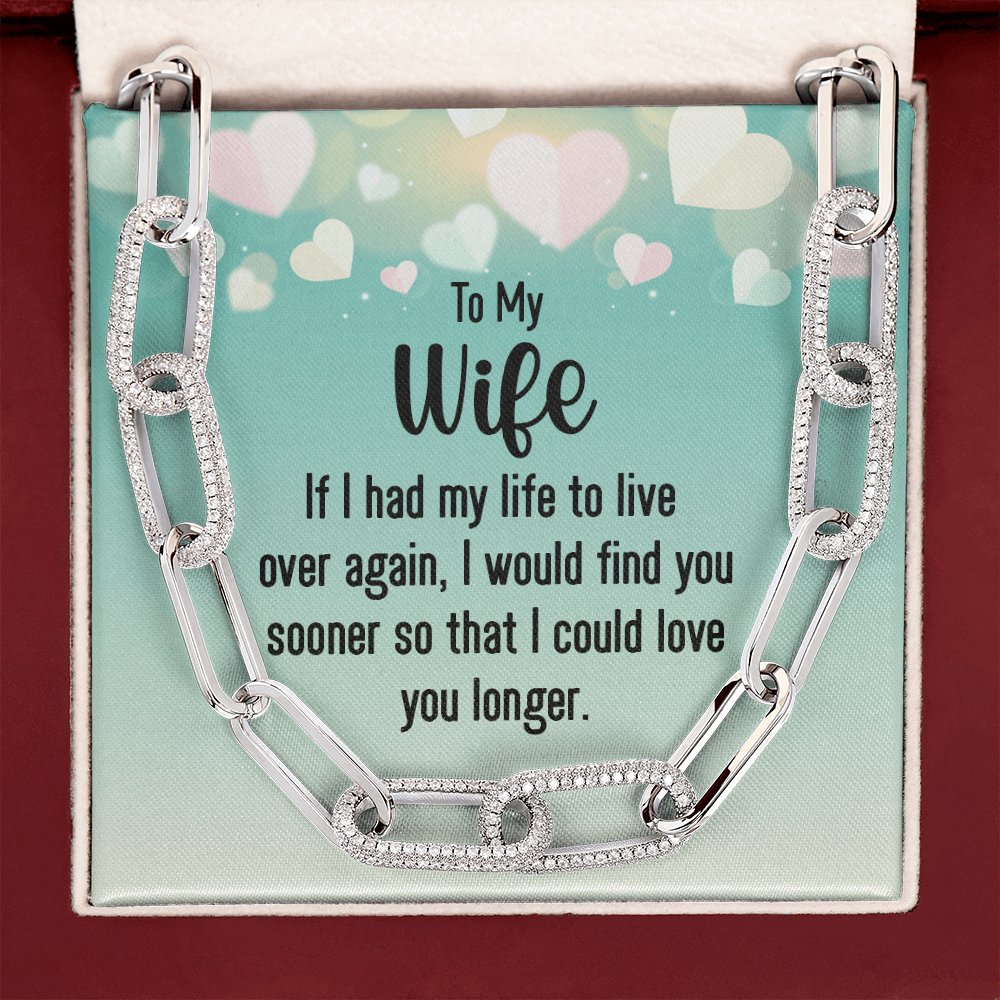 To My Wife - If I Had My Life - Forever Linked Necklace - Celeste Jewel
