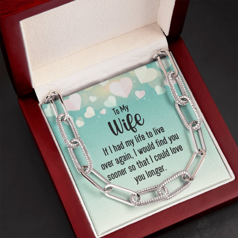 To My Wife - If I Had My Life - Forever Linked Necklace - Celeste Jewel