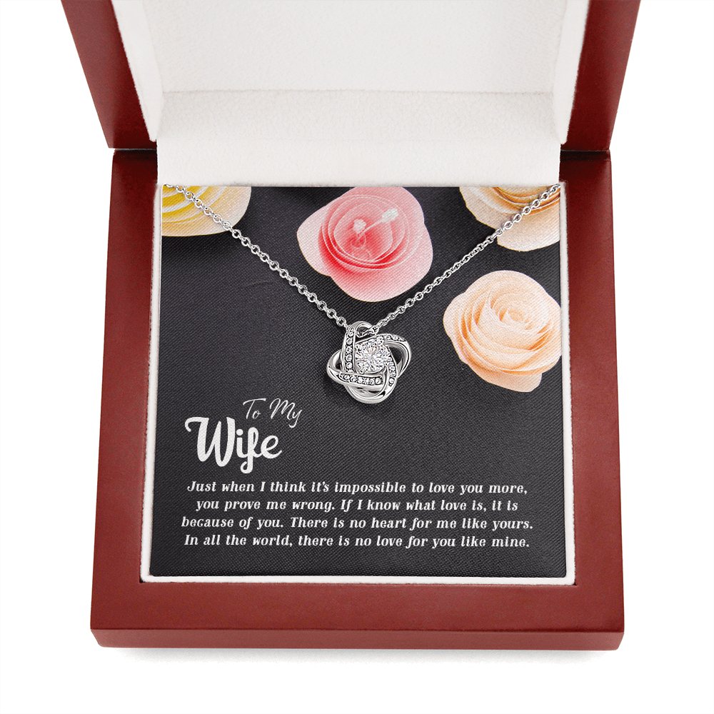 To My Wife - Just When I Think - Love Knot Necklace - Celeste Jewel