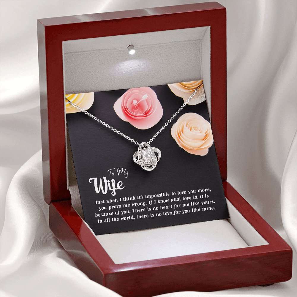 To My Wife - Just When I Think - Love Knot Necklace - Celeste Jewel