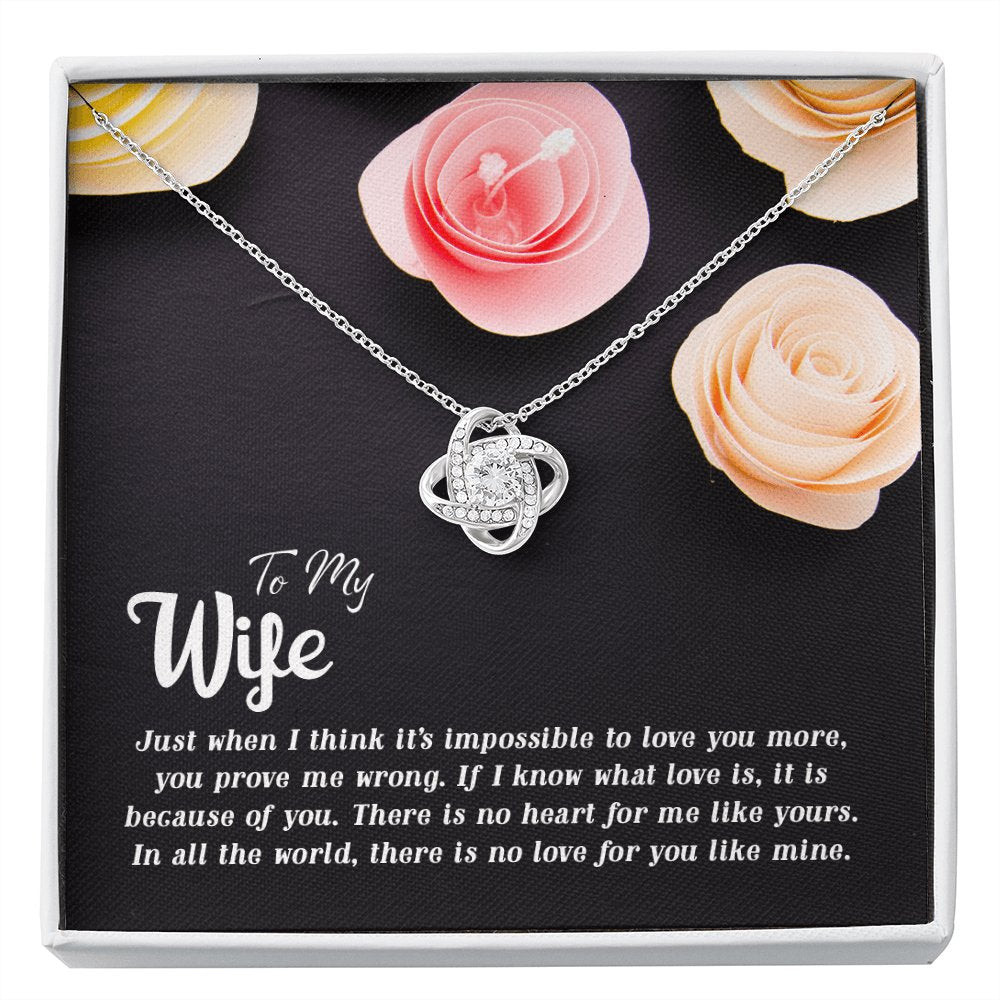 To My Wife - Just When I Think - Love Knot Necklace - Celeste Jewel