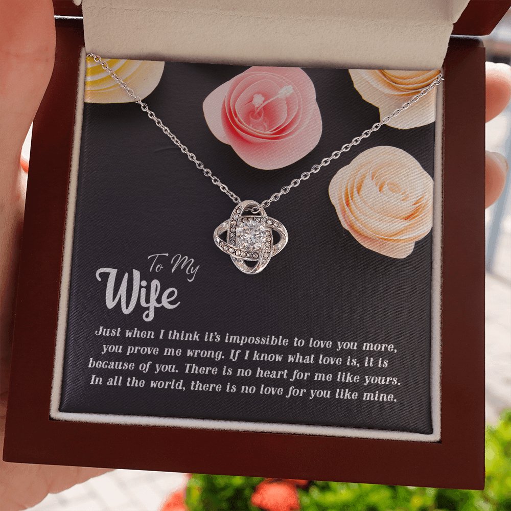 To My Wife - Just When I Think - Love Knot Necklace - Celeste Jewel